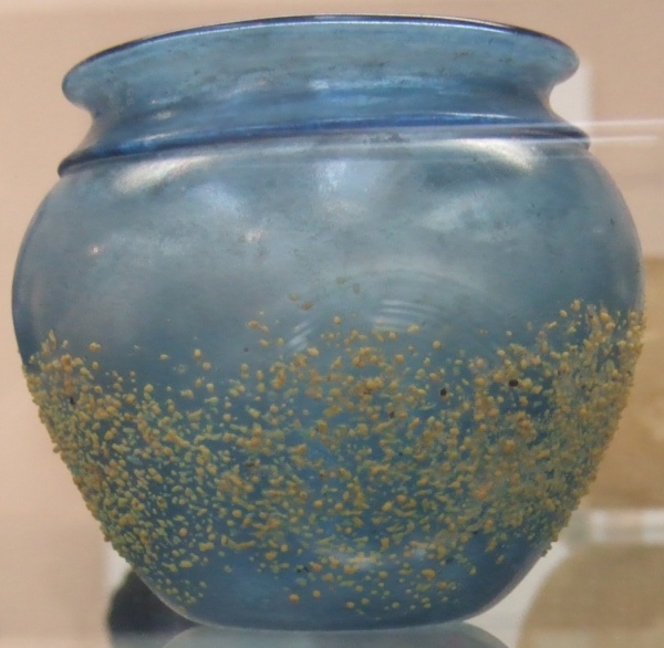 Roman blue glass at Brit Mus